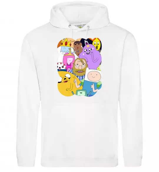 Женская толстовка (худи) Adventure time heroes Белый фото