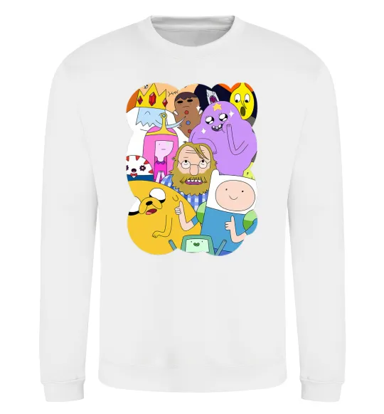 Світшот Adventure time heroes Білий фото