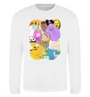 Світшот Adventure time heroes Білий фото