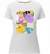 Жіноча преміум футболка Adventure time heroes Білий фото