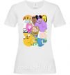 Женская футболка Adventure time heroes Белый фото