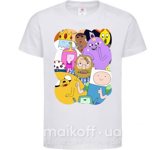 Дитяча футболка Adventure time heroes Білий фото