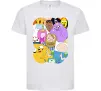 Дитяча футболка Adventure time heroes Білий фото