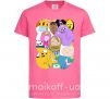 Детская футболка Adventure time heroes Ярко-розовый фото