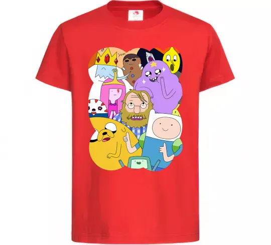 Дитяча футболка Adventure time heroes Червоний фото