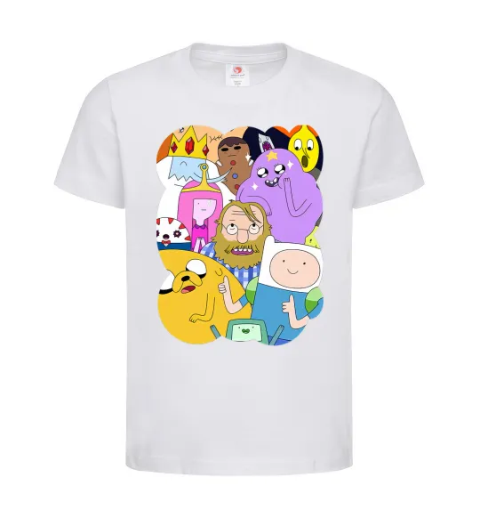 Детская футболка Adventure time heroes Белый фото