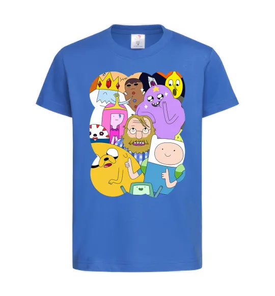 Детская футболка Adventure time heroes Ярко-синий фото