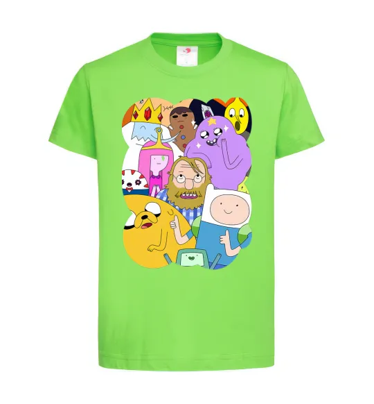 Детская футболка Adventure time heroes Лаймовый фото