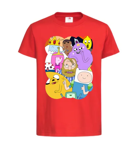 Детская футболка Adventure time heroes Красный фото
