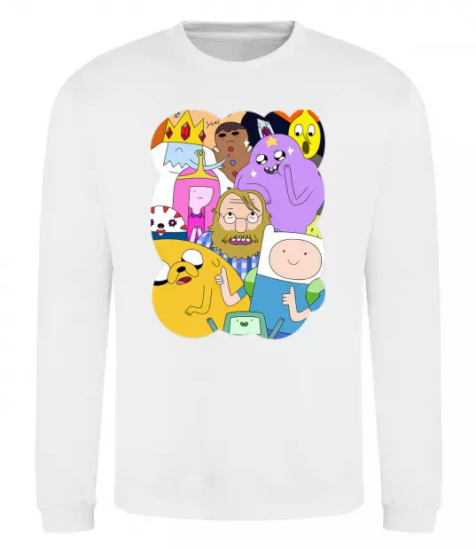 Світшот Adventure time heroes Білий фото