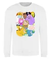 Світшот Adventure time heroes Білий фото