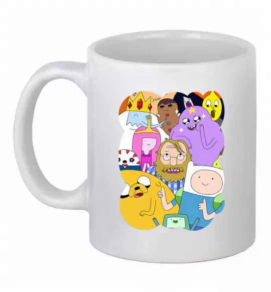 Чашка керамічна Adventure time heroes Білий фото