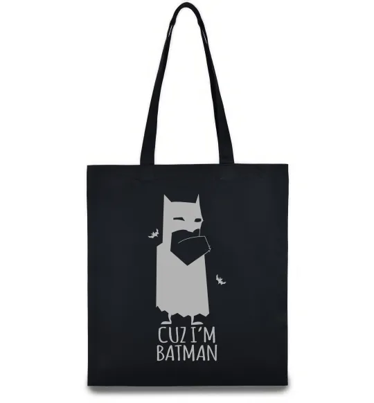Еко-сумка Cuz i'm batman Чорний фото