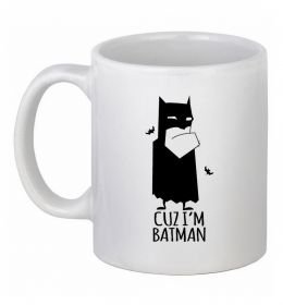 Чашка керамическая Cuz i'm batman
