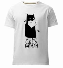 Чоловіча преміум футболка Cuz i'm batman