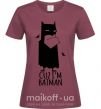 Жіноча футболка Cuz i'm batman Бордовий фото