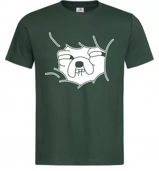 Чоловіча футболка Радісний Джейк Темно-зелений фото