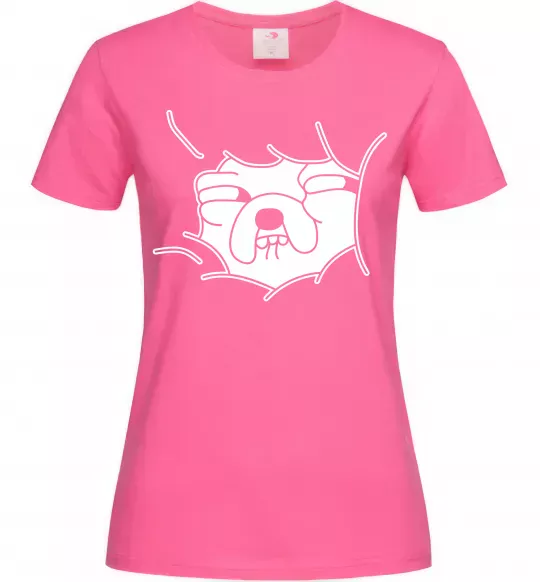 Жіноча футболка Радісний Джейк Яскраво-рожевий фото