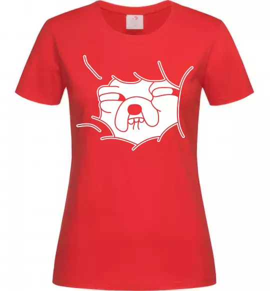 Жіноча футболка Радісний Джейк Червоний фото