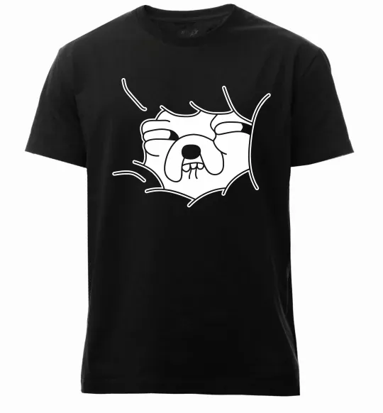 Чоловіча преміум футболка Радісний Джейк Чорний фото