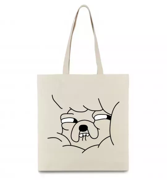 Еко-сумка Радісний Джейк Бежевий фото