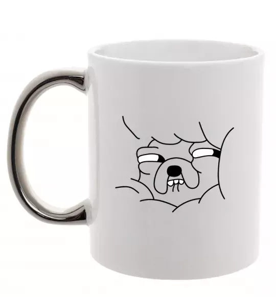 Чашка з кольоровою ручкою Радісний Джейк Срібло фото