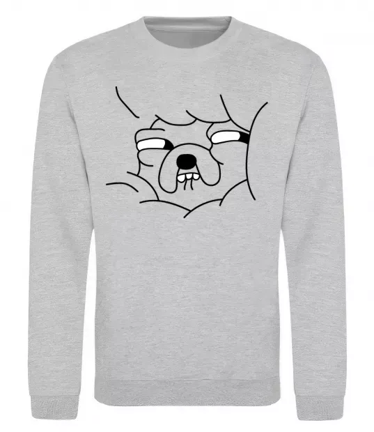 Свитшот Радісний Джейк Серый меланж фото