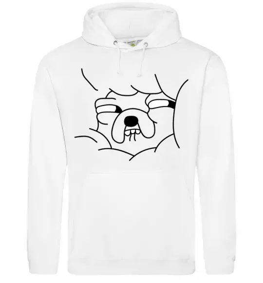 Мужская толстовка (худи) Радісний Джейк Белый фото