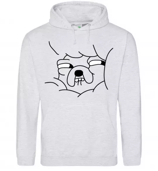 Мужская толстовка (худи) Радісний Джейк Серый меланж фото