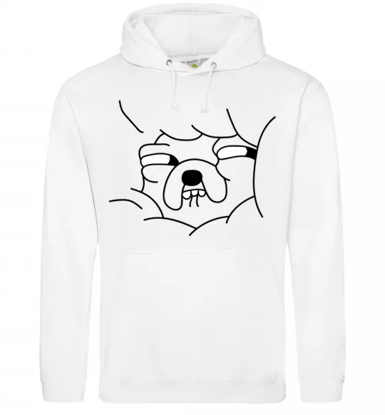 Женская толстовка (худи) Радісний Джейк Белый фото