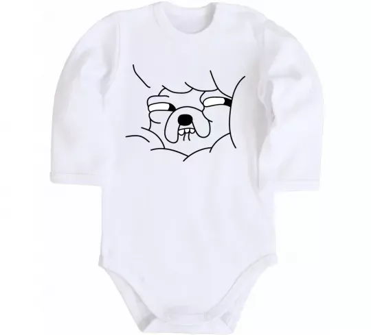 Дитячий бодік Радісний Джейк Білий фото