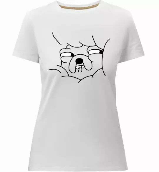 Женская премиум футболка Радісний Джейк Белый фото