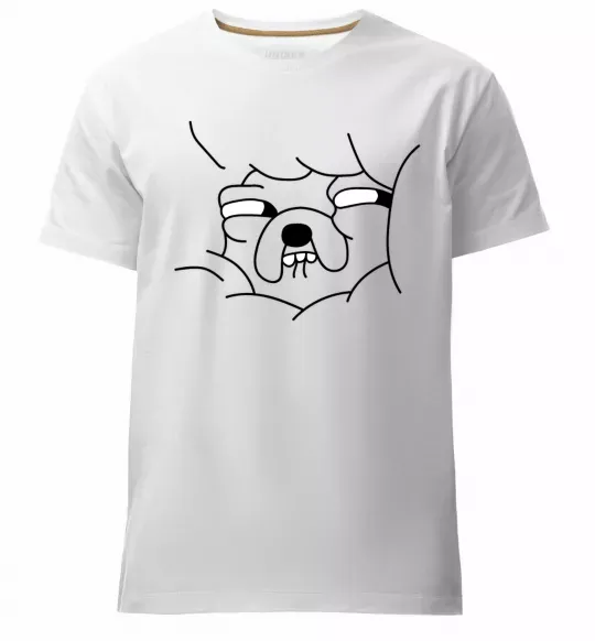 Чоловіча преміум футболка Радісний Джейк Білий фото