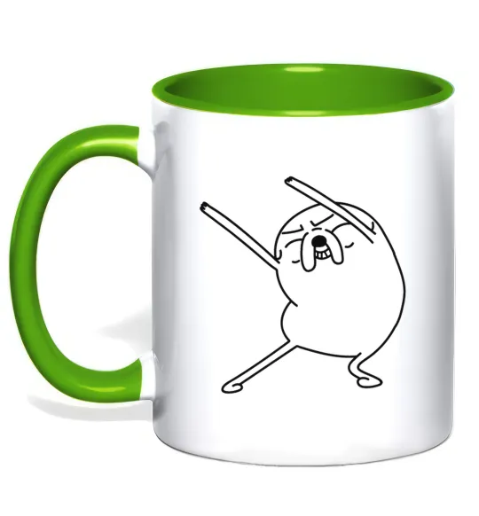 Чашка з кольоровою ручкою Дуже радісний Джейк Лаймовий фото