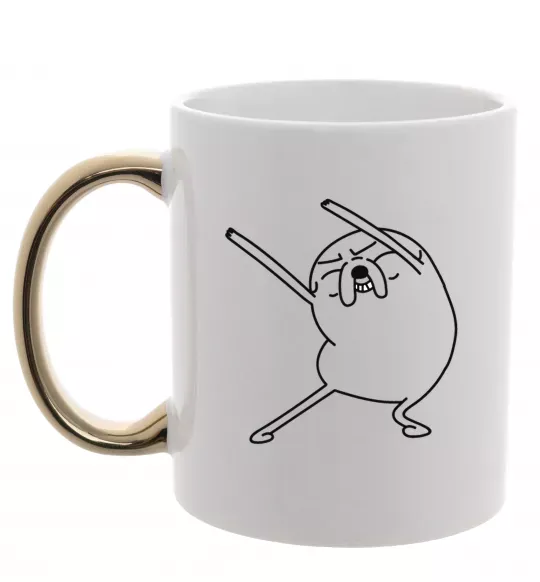 Чашка з кольоровою ручкою Дуже радісний Джейк Золото фото