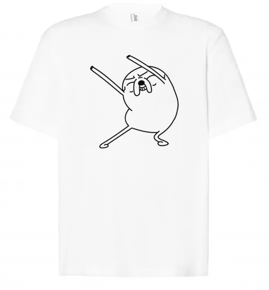 Футболка Оверсайз Дуже радісний Джейк Білий фото