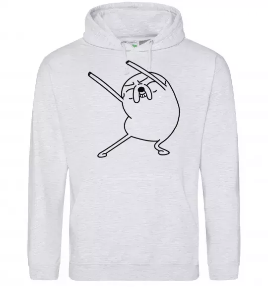 Мужская толстовка (худи) Дуже радісний Джейк Серый меланж фото