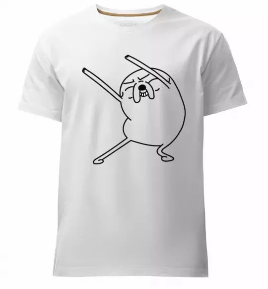 Мужская премиум футболка Дуже радісний Джейк Белый фото