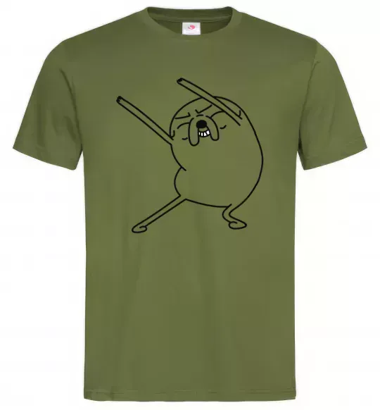 Чоловіча футболка Дуже радісний Джейк Оливковий фото