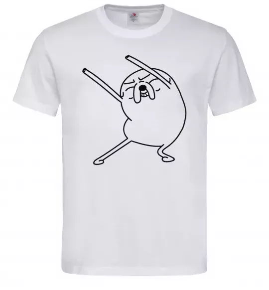 Чоловіча футболка Дуже радісний Джейк Білий фото