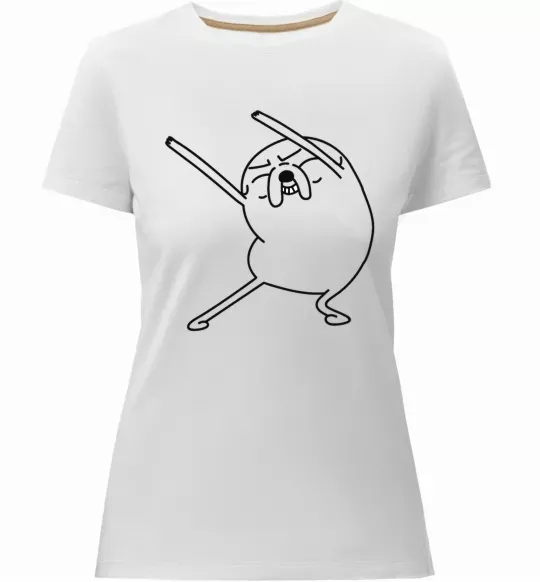 Женская премиум футболка Дуже радісний Джейк Белый фото