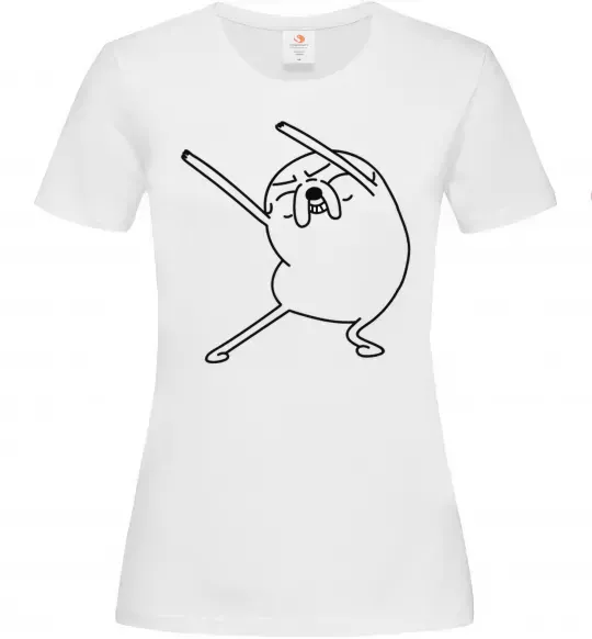 Жіноча футболка Дуже радісний Джейк Білий фото