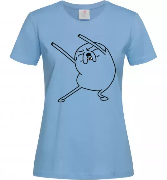 Жіноча футболка Дуже радісний Джейк Блакитний фото