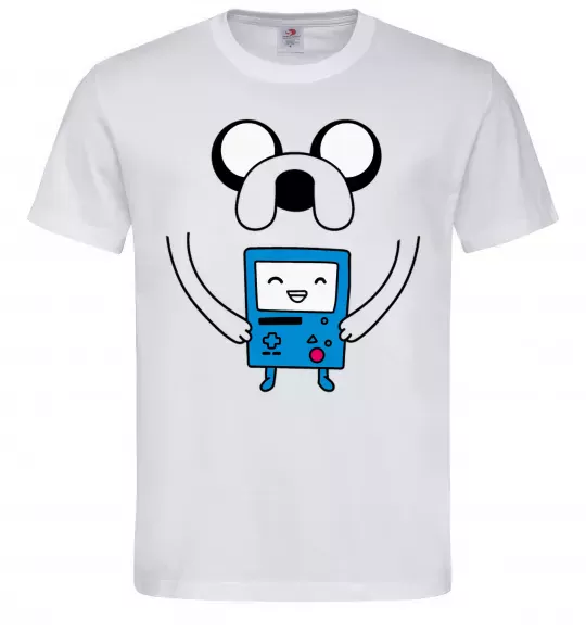 Чоловіча футболка Джейк и калькулятор Білий фото