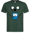 Чоловіча футболка Джейк и калькулятор Темно-зелений фото