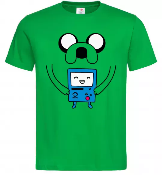 Чоловіча футболка Джейк и калькулятор Зелений фото