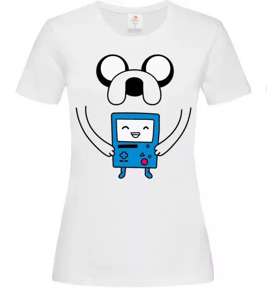 Женская футболка Джейк и калькулятор Белый фото