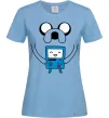 Женская футболка Джейк и калькулятор Голубой фото