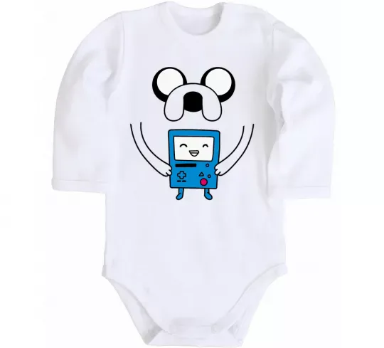 Дитячий бодік Джейк и калькулятор Білий фото