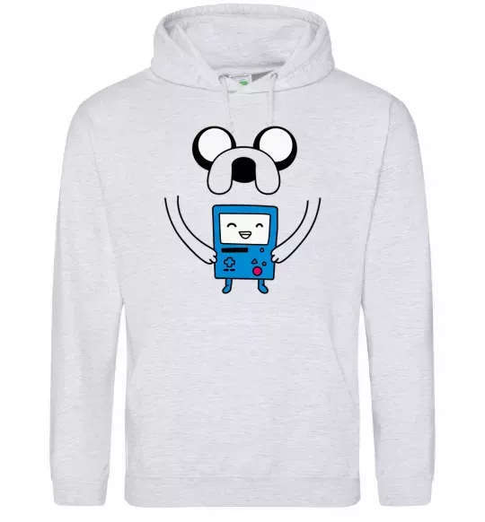 Чоловіча толстовка (худі) Джейк и калькулятор Сірий меланж фото